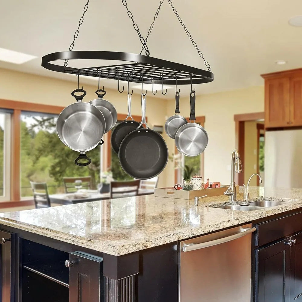 Cookware Ceiling Mounted Hanging Organizer