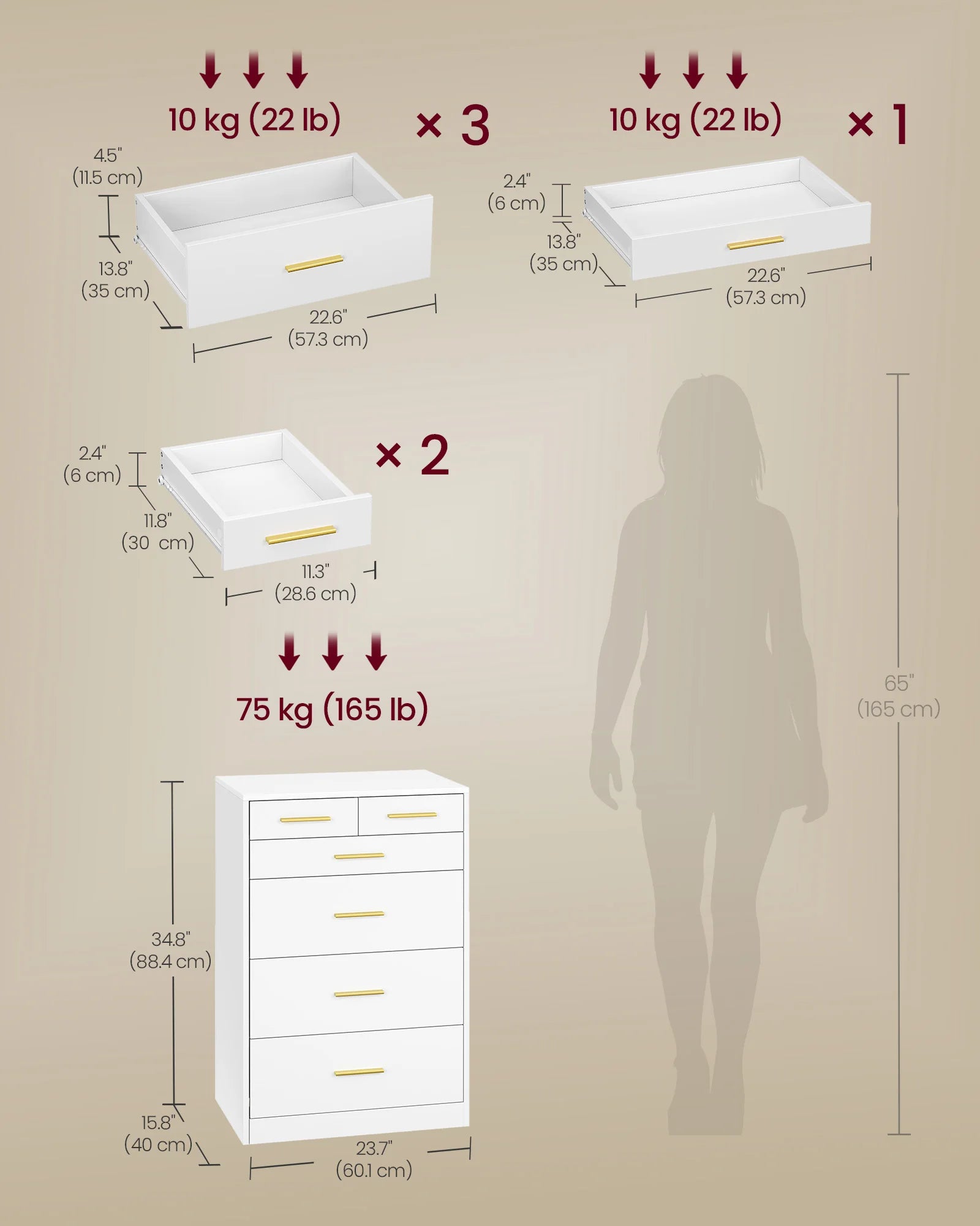 6 Drawers Dresser
