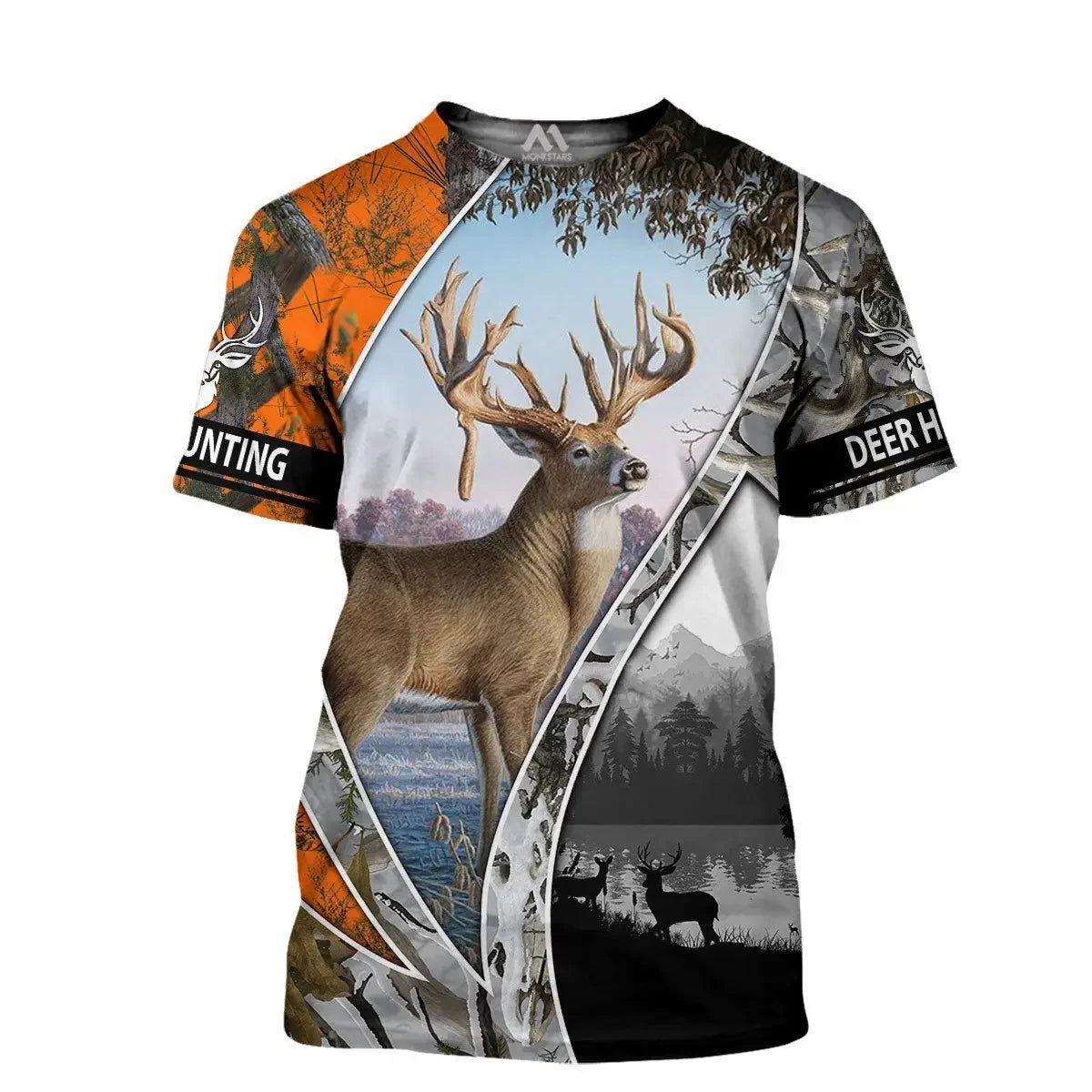 hunting short sleeved oversized men's T-shirt
