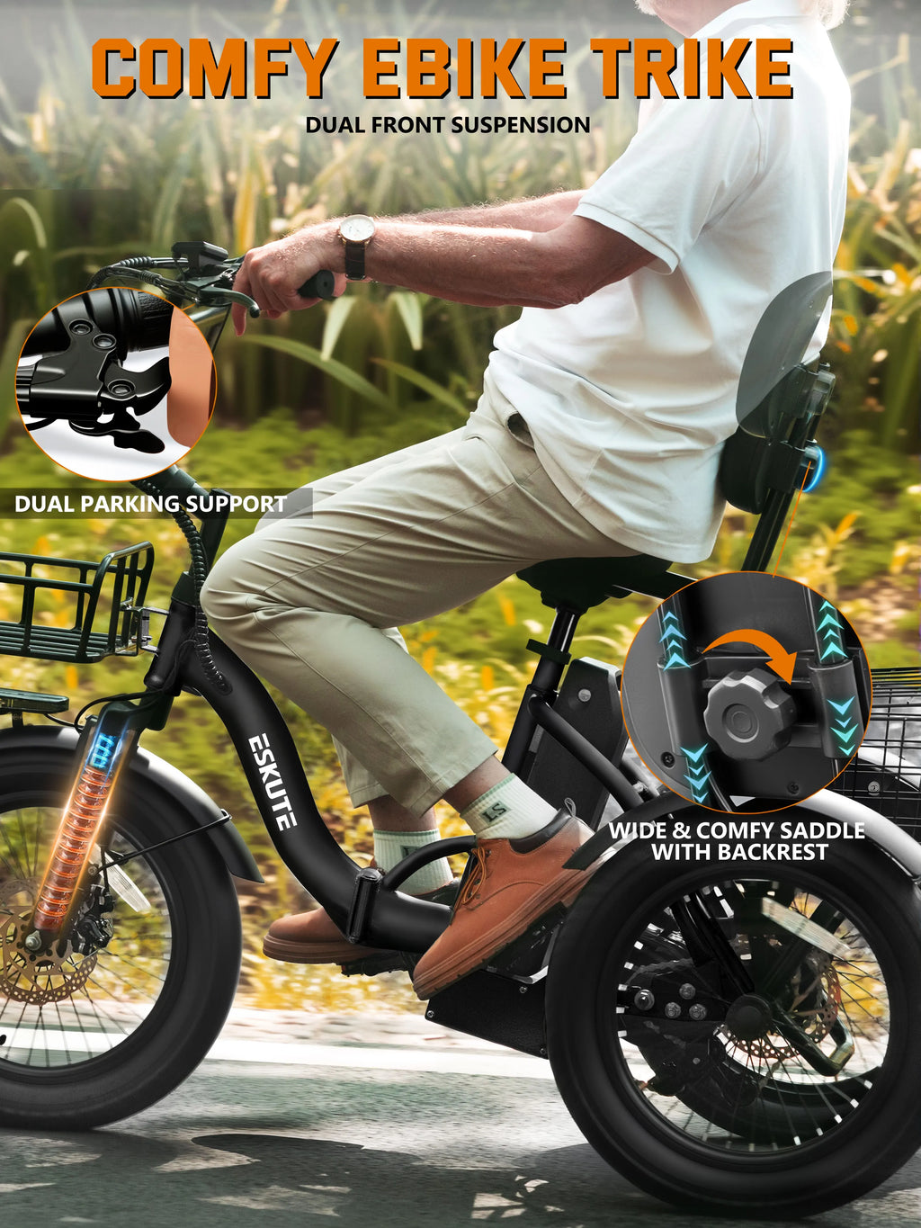 T300 Electric Bicycle Trike for Adults