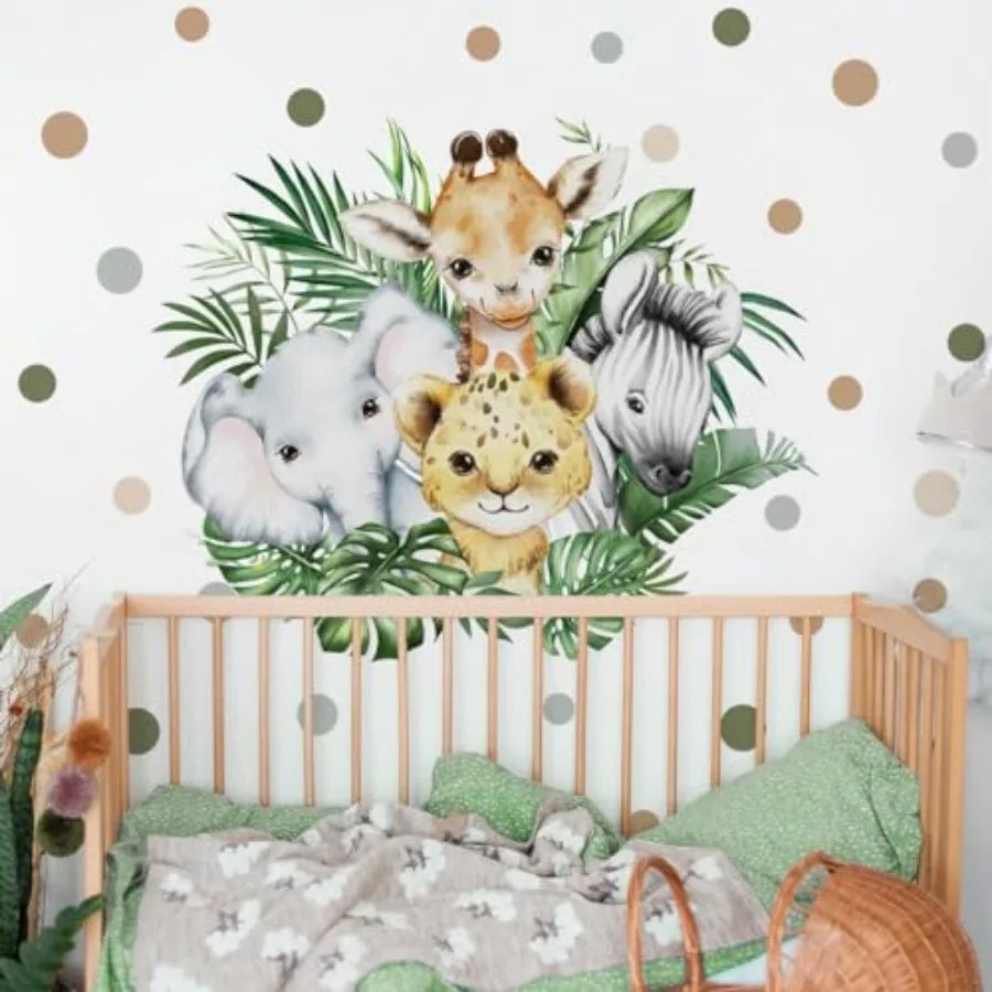 45.66 x 37 Inch Watercolor Wall Decals Large Boho Yellow Wall Sticker