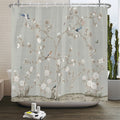 Chinese Style Flower and Birds Tree Shower Curtains