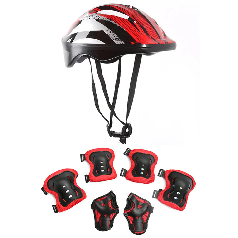 Cycling Children Helmet with Protective Gear Set