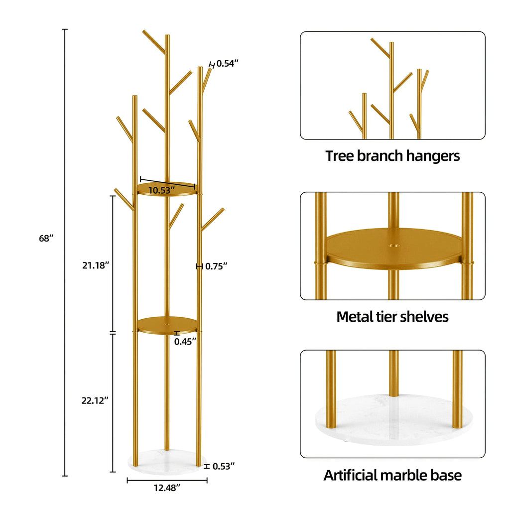 Heavy Duty Marble Coat Rack
