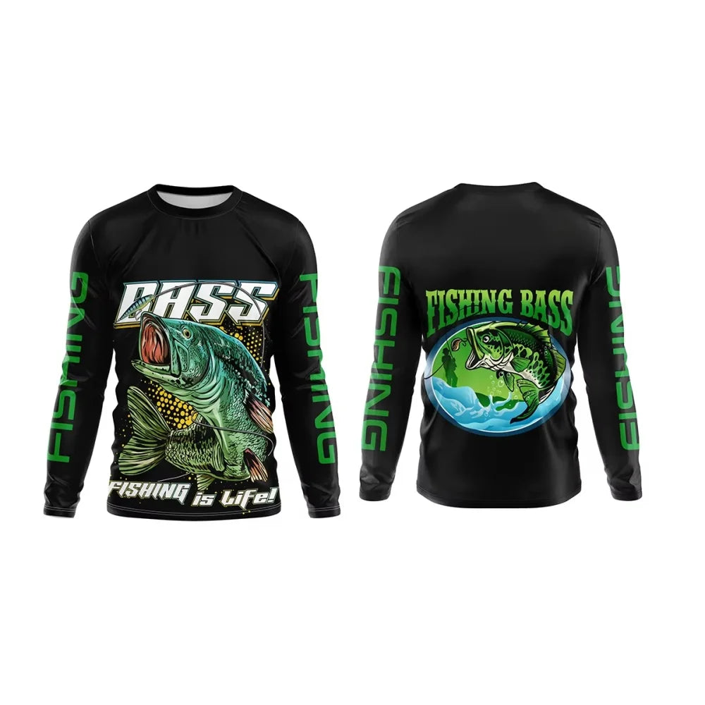 Mens Fishing Long Sleeve T-Shirt