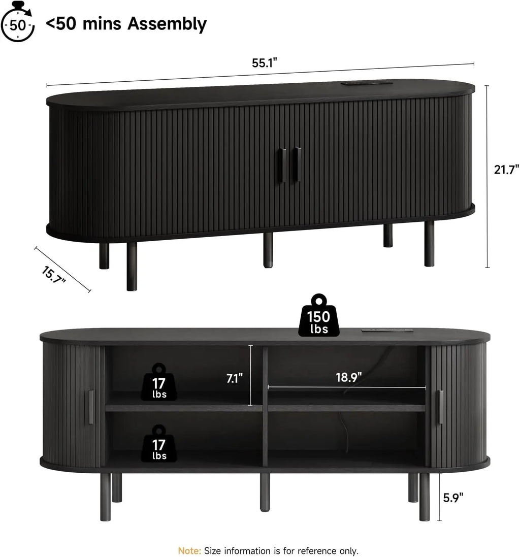 TV Stand with Power Outlet for TVs