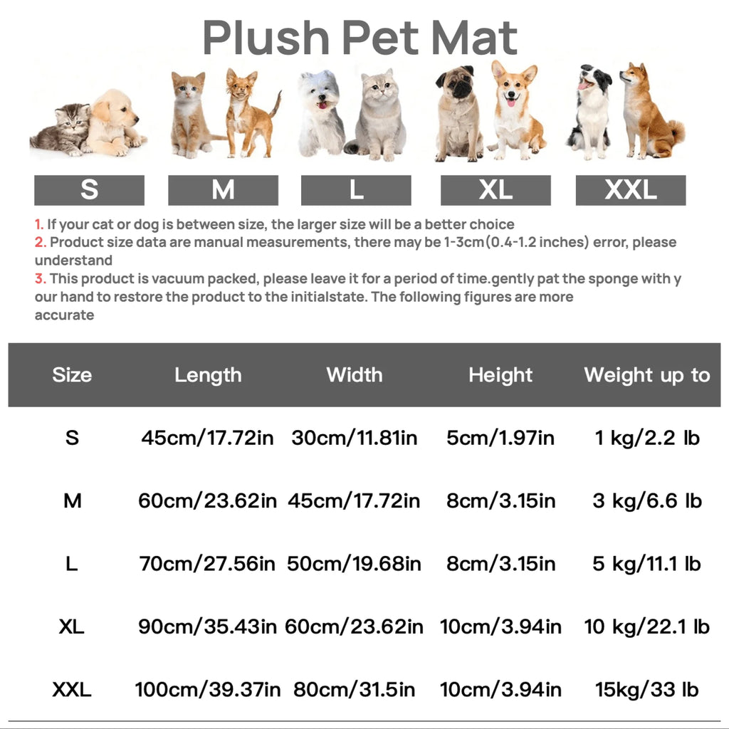 1PC Washable Plush Pet Crate Bed for Dog
