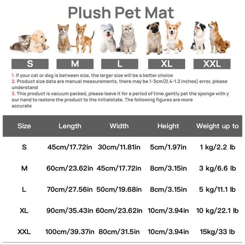 1PC Washable Plush Pet Crate Bed for Dog