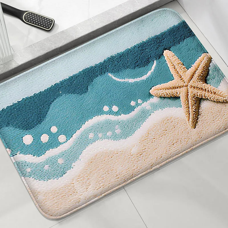 Beach and Seaside Shower Floor Mat