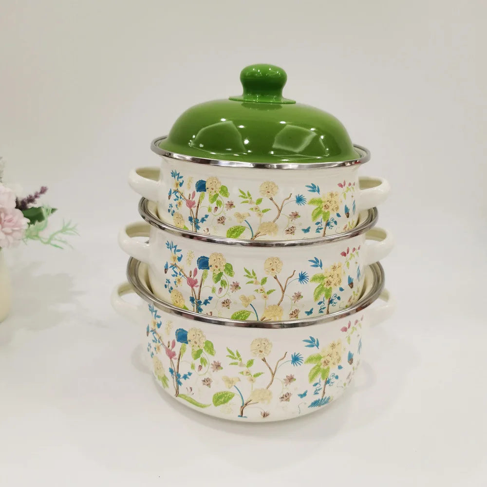 Three Sets Kitchen stew soup Cookware
