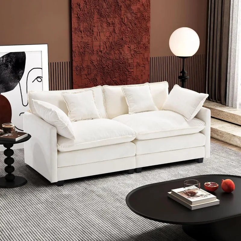 U-Shaped Modern Sofa with 2 Ottoman