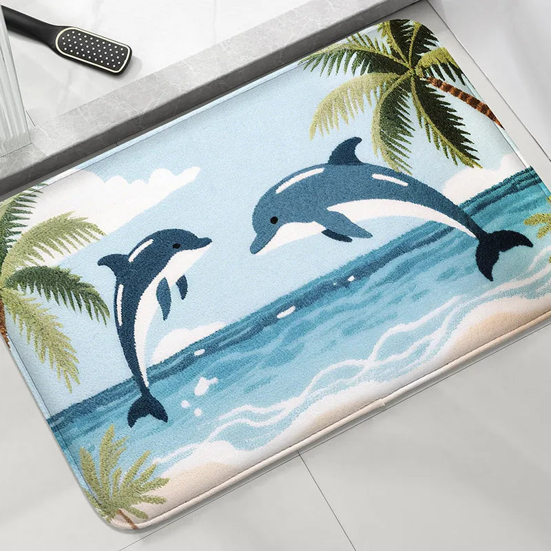 Beach and Seaside Shower Floor Mat