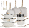 Non-Stick Pots and Pans Set, Granite Induction Cookware with Frying Pans, Saucepans, Griddle, Egg Pan