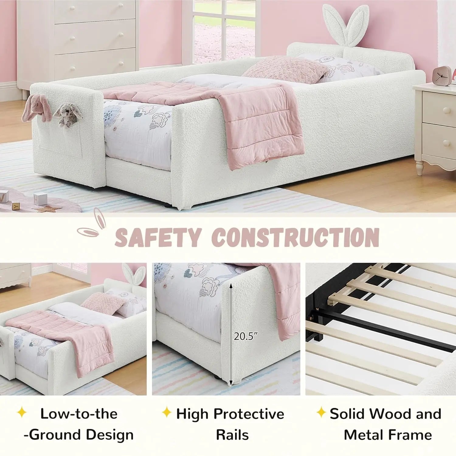Rabbit Ear Headboard kids' bed