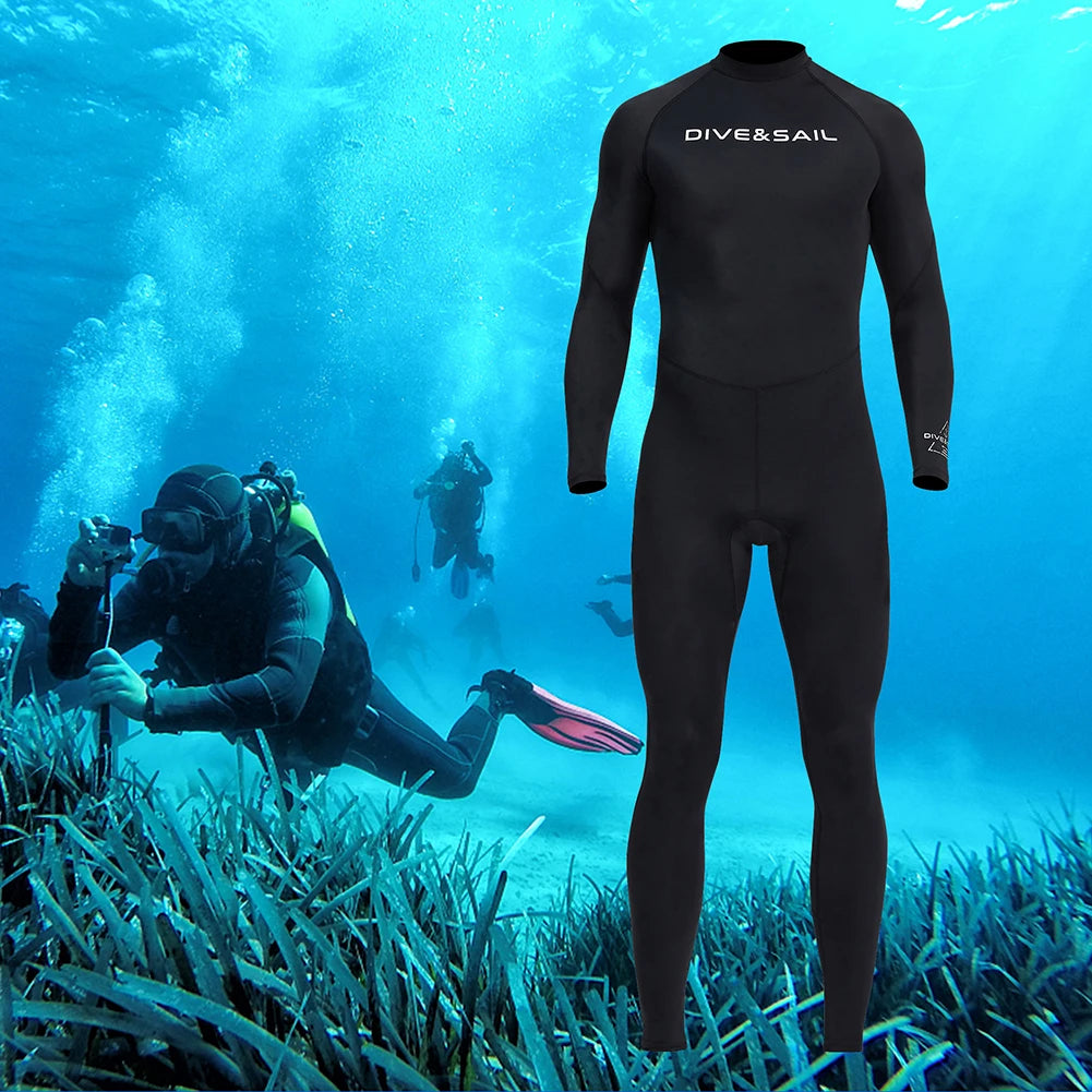 Men's Diving Snorkeling Surfing Swimsuit with zipper
