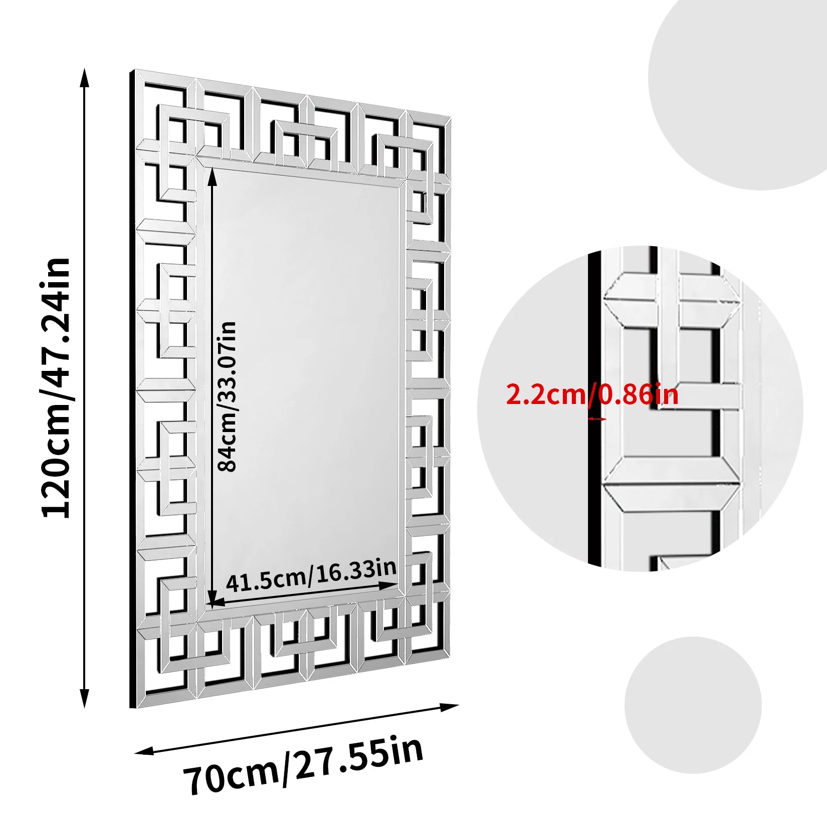 Rectangle Silver Mirror