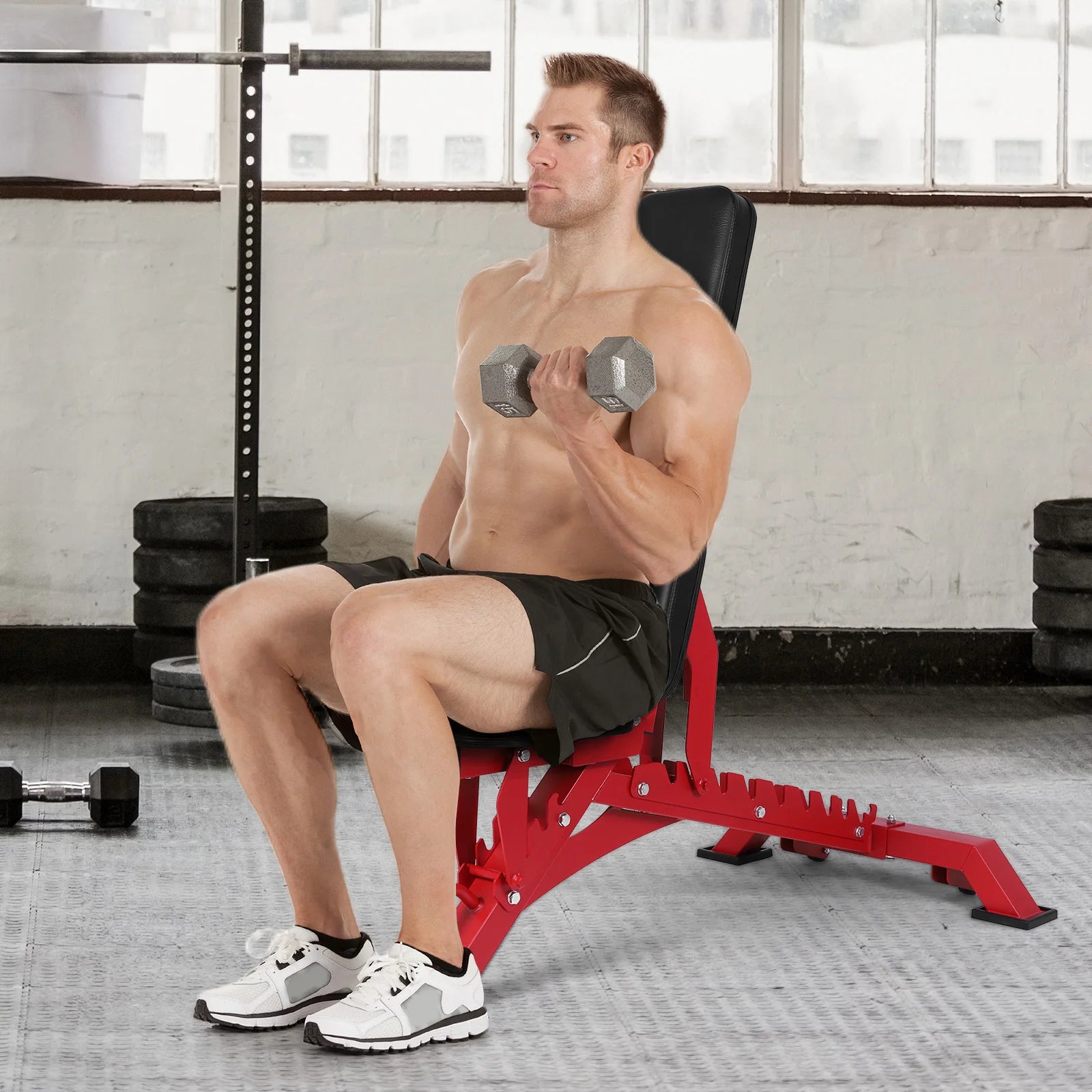 Adjustable Workout Bench with 1300LBS Weight Capacity Exercise Bench for Home Gym