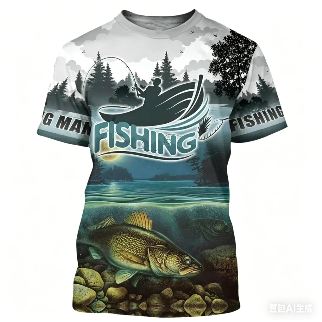 Mens Short Sleeve fishing t-shirt