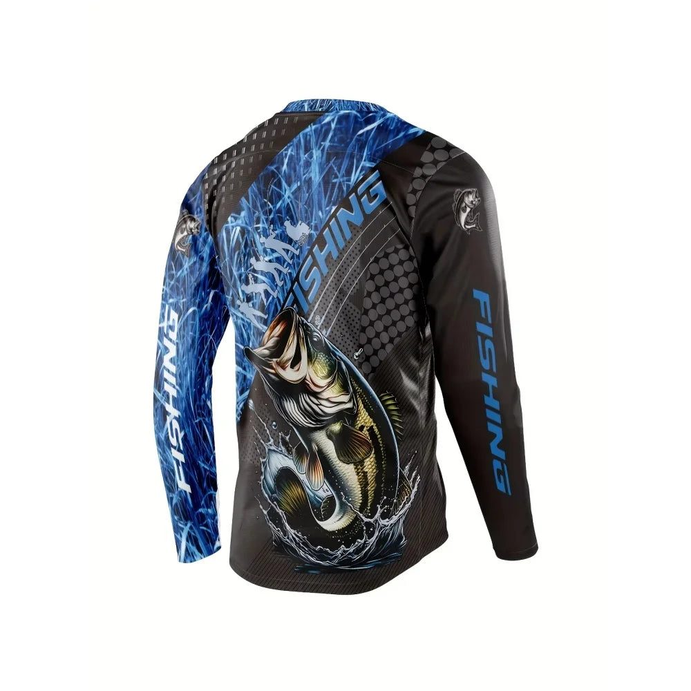 Mens Fishing Long Sleeve T-Shirt