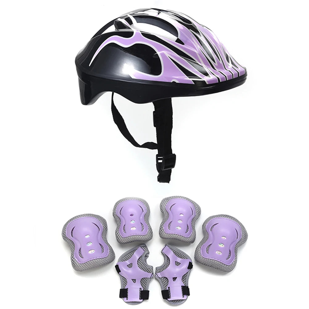 Cycling Children Helmet with Protective Gear Set