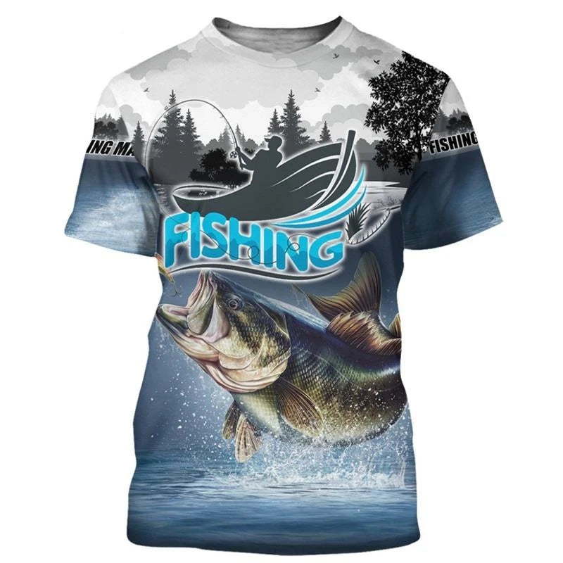Fishing Themed Outdoor T-shirt