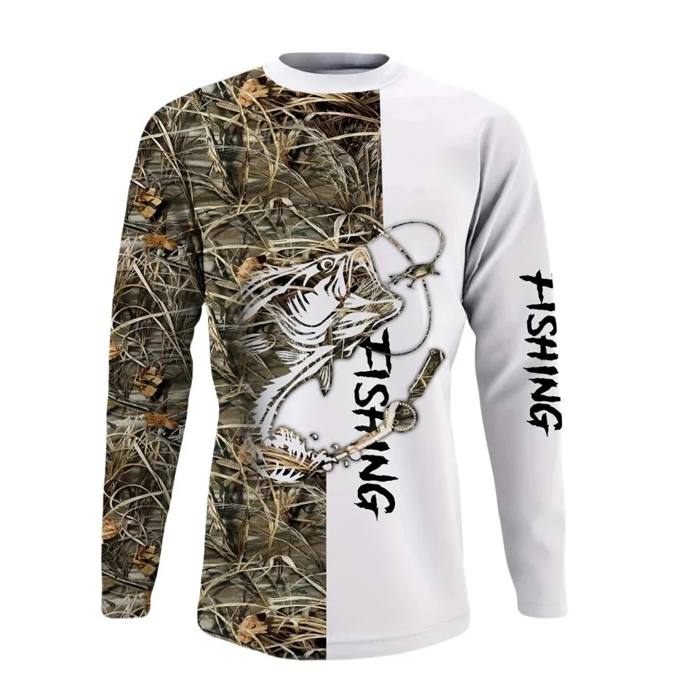 Mens Fishing Long Sleeve T-Shirt