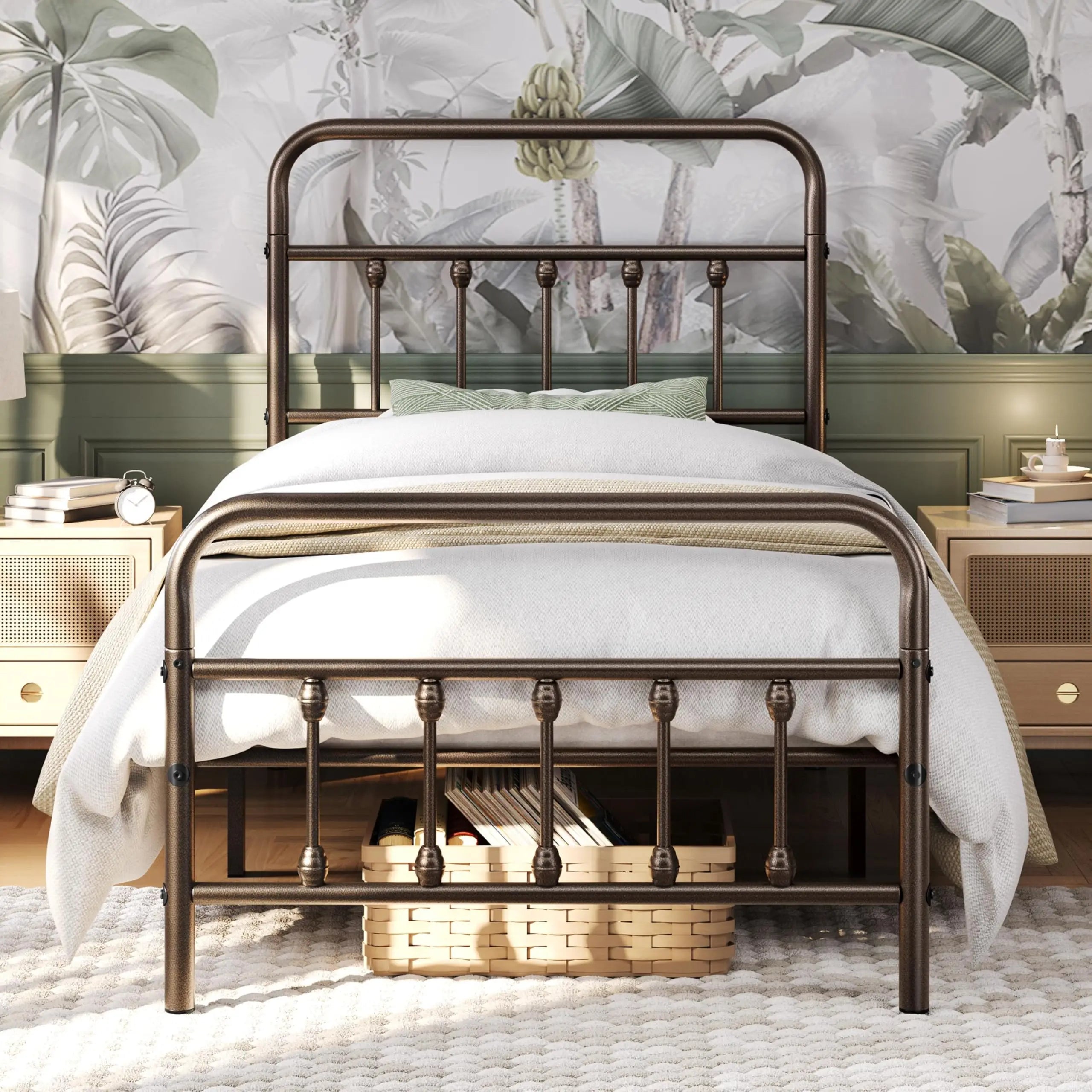 Classic Metal Platform Bed Frame