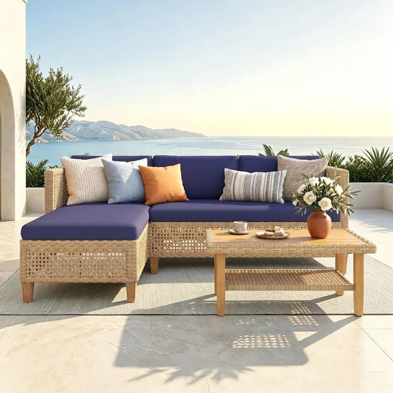 L Shaped Outdoor Couch Set