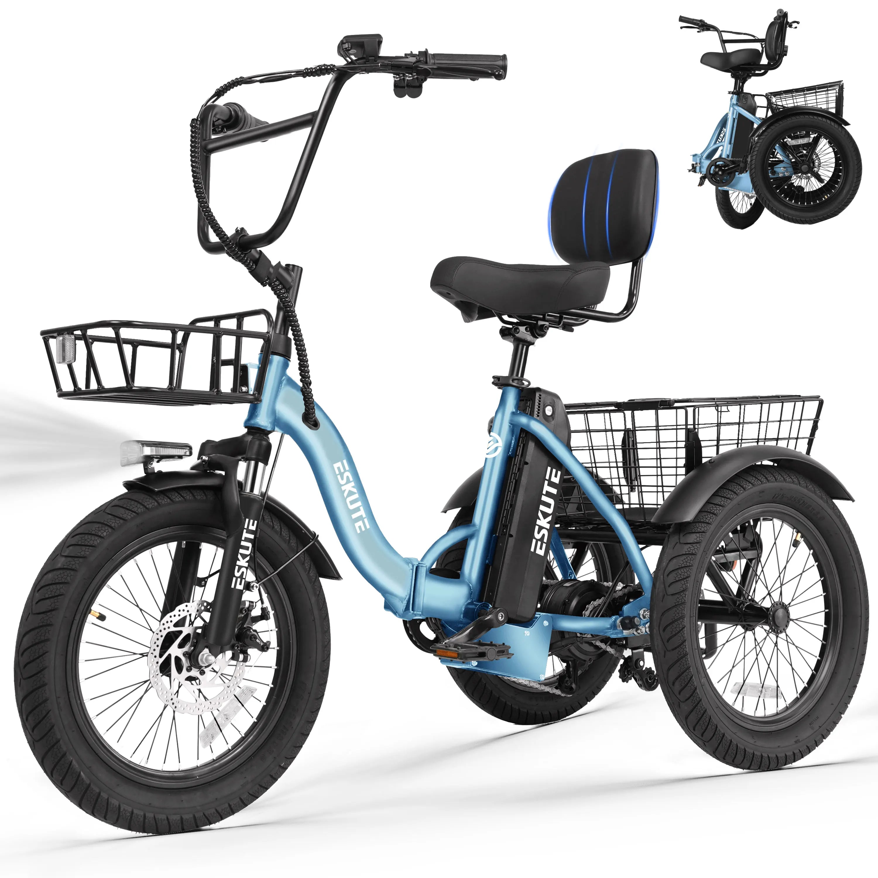 T300 Electric Bicycle Trike for Adults