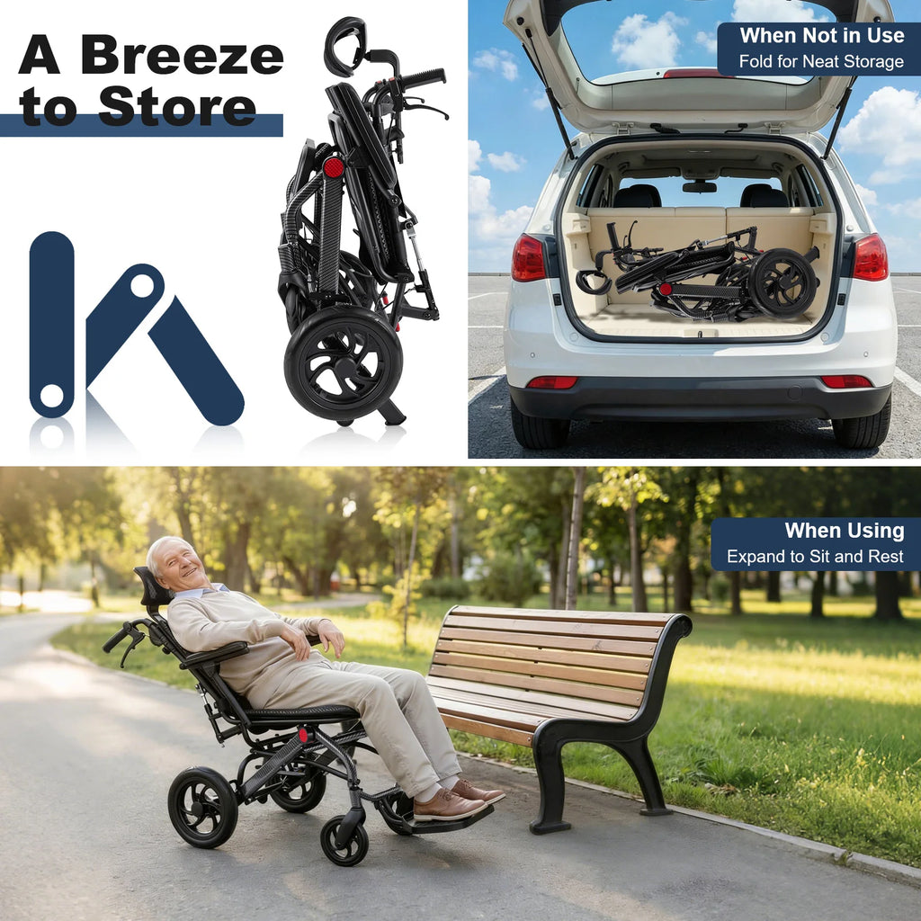 Foldable Reclining Wheelchair