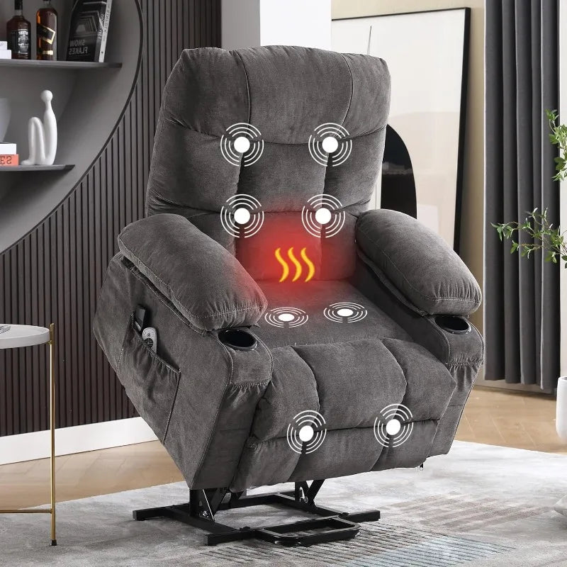 Electric Vibration Massage and Lumbar Heating Recliner