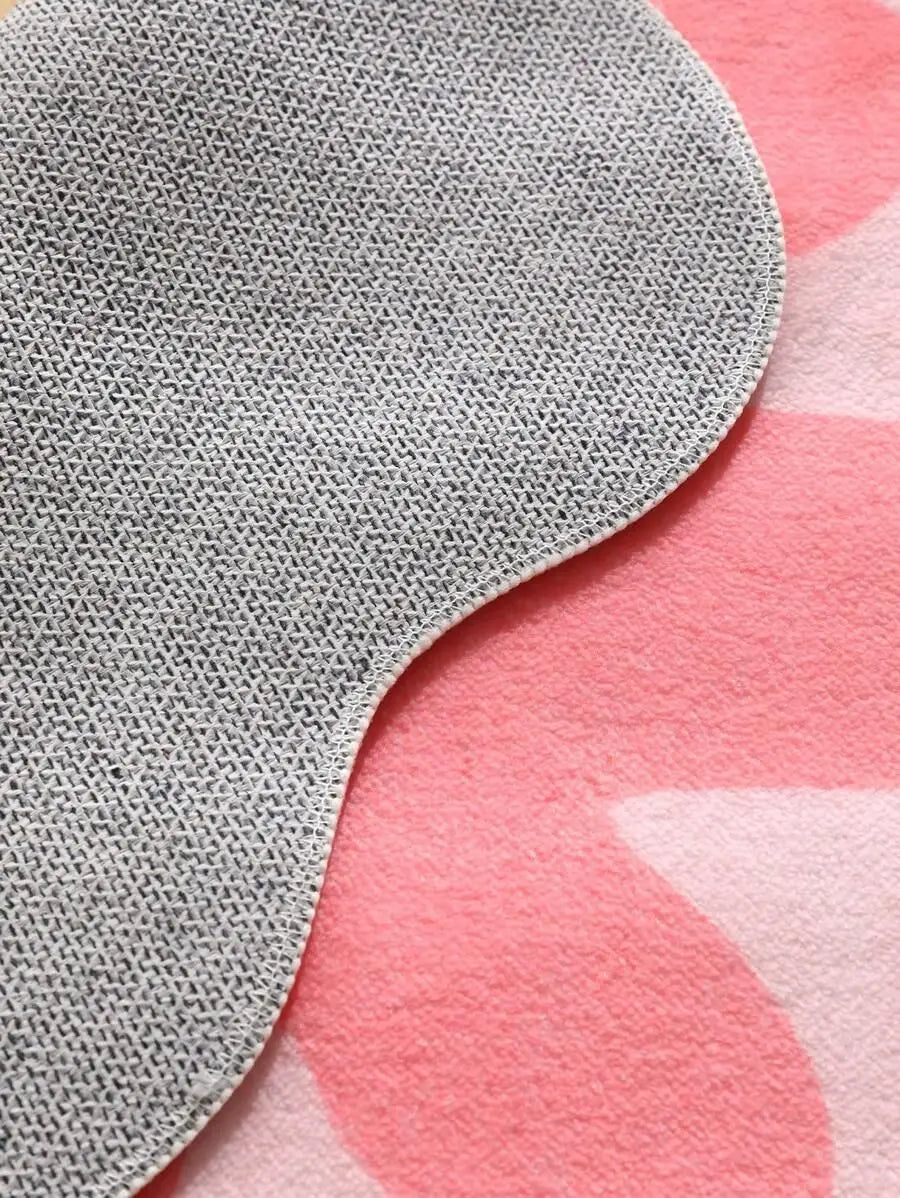 Round Anti- Slip Flower Carpet