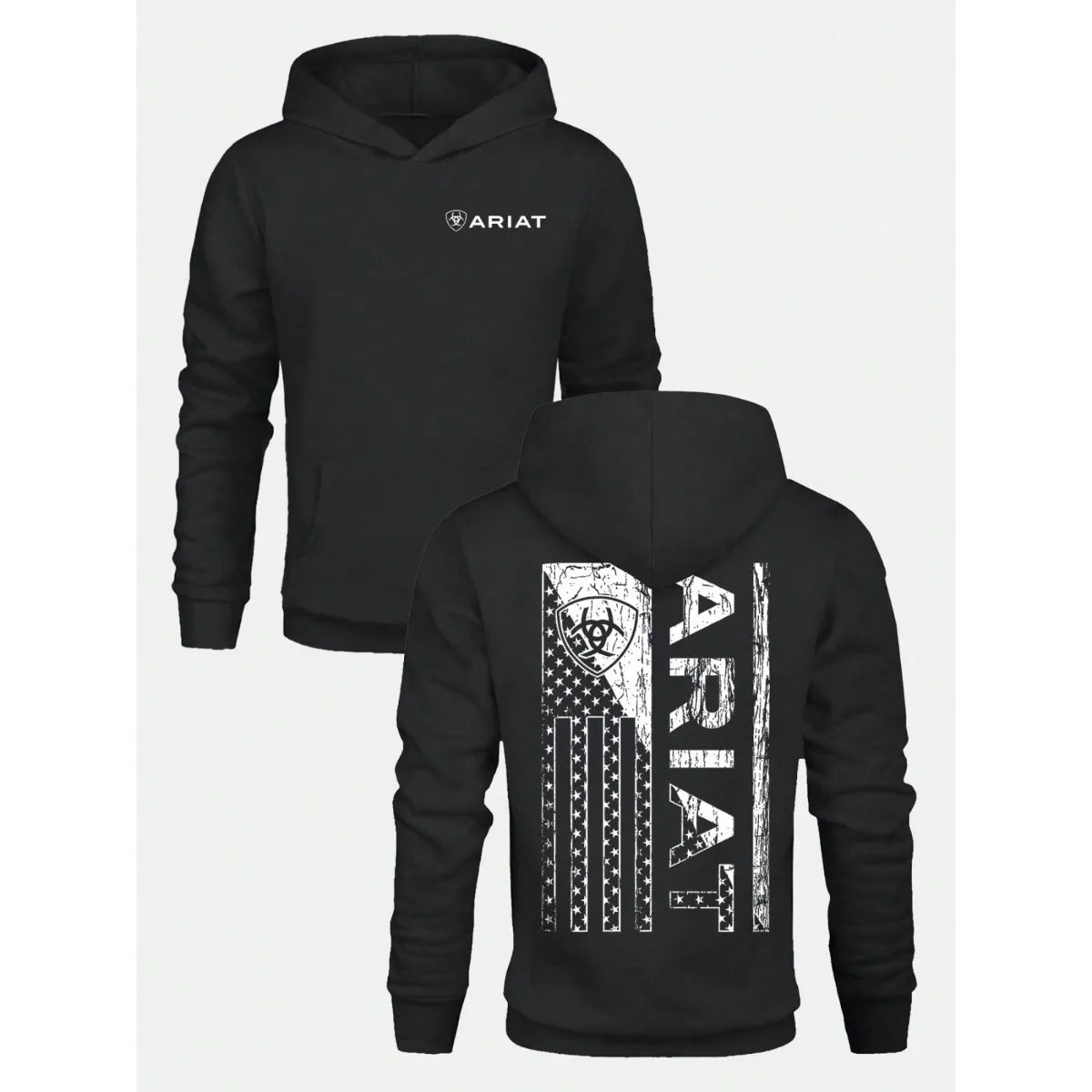 Men's ARIAT Distressed American Flag Graphic Hoodie