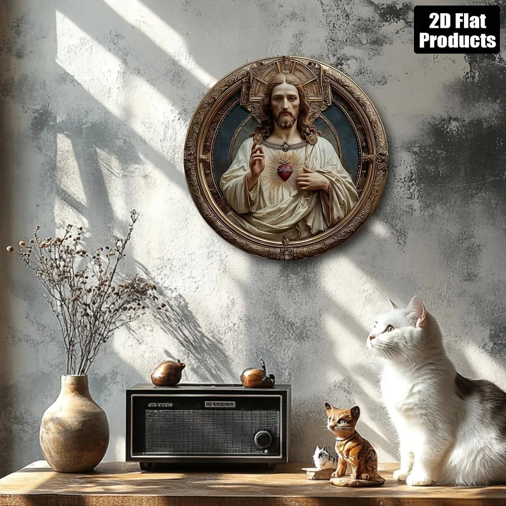 8x8 Jesus Prayer Wood Decor - Religious Art for Home, Graduation Mother's Day Gift