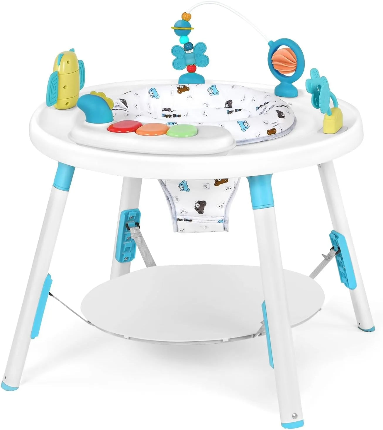 US Shipping 3-in-1 Baby Activity Center Jumper with 360 Rotating Seat Music Lights 3 Height Adjustments for Infant 6+