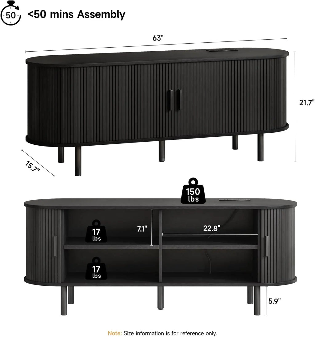 TV Stand with Power Outlet for TVs