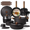 Ceramic Cookware Set, Pots and Pans Set Nonstick, Non-Toxic Cookware Detachable Handle