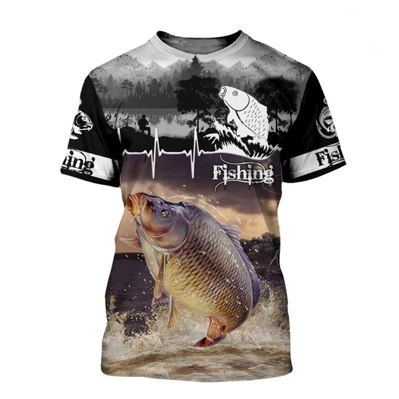 Fishing Themed Outdoor T-shirt