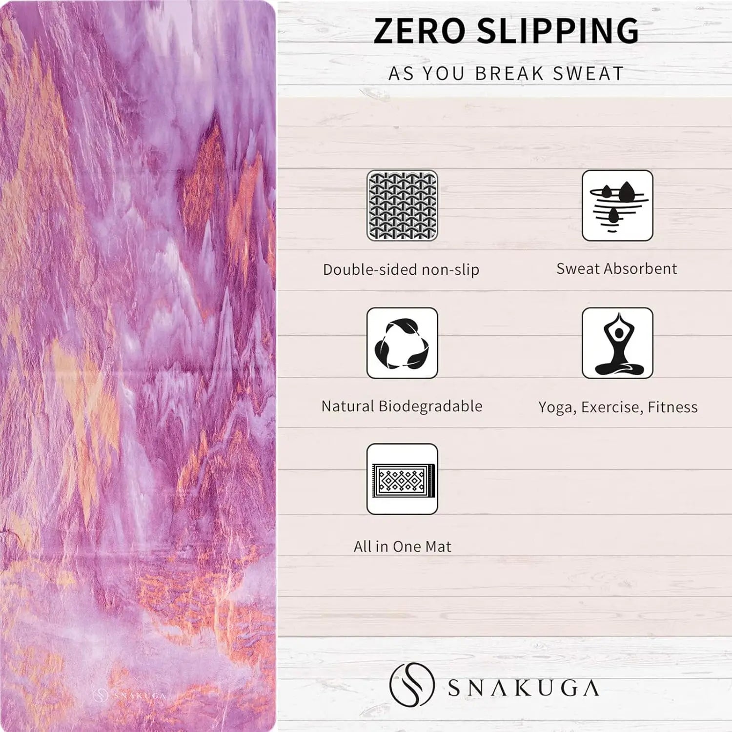 Non-Slip Travel Yoga Mat with Carry-on Bag