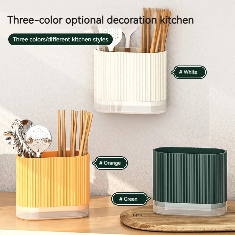 countertop knife and fork storage draining box