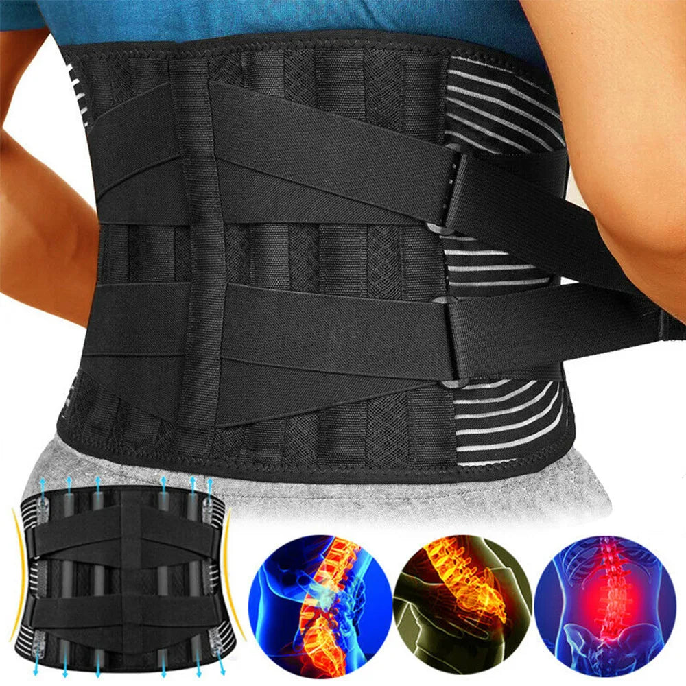 Adjustable Waist Support Brace Double Strap Orthopedic Lumbar Belt
