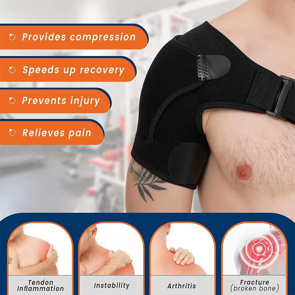 Shoulder Brace with Pressure Pad,Adjustable Shoulder Brace