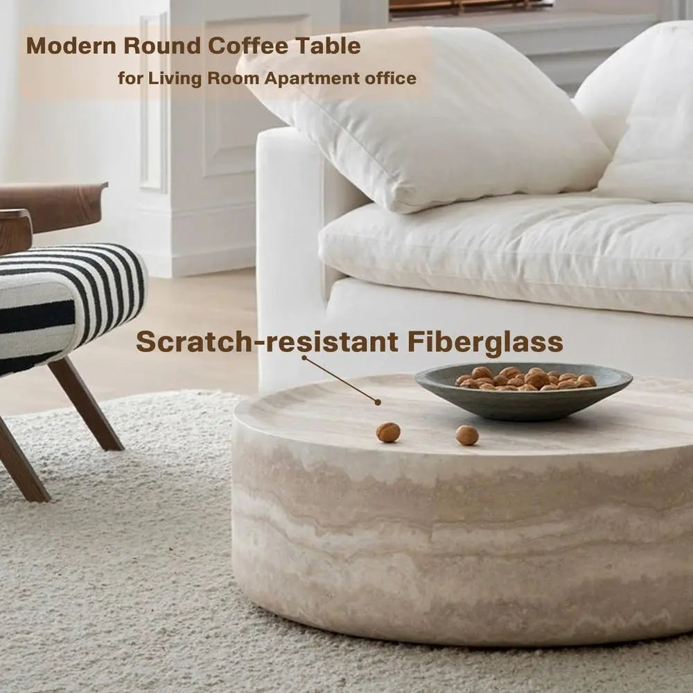 Fiberglass Center Circle Coffee Table