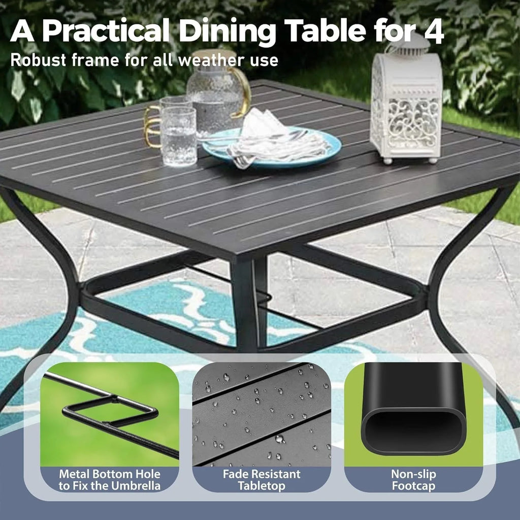 Outdoor Use 5 Piece Patio Dining table
