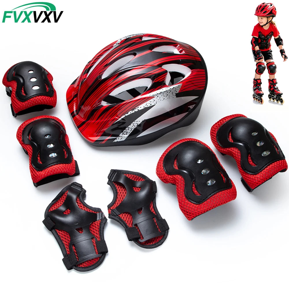Kids helmet and Protective set