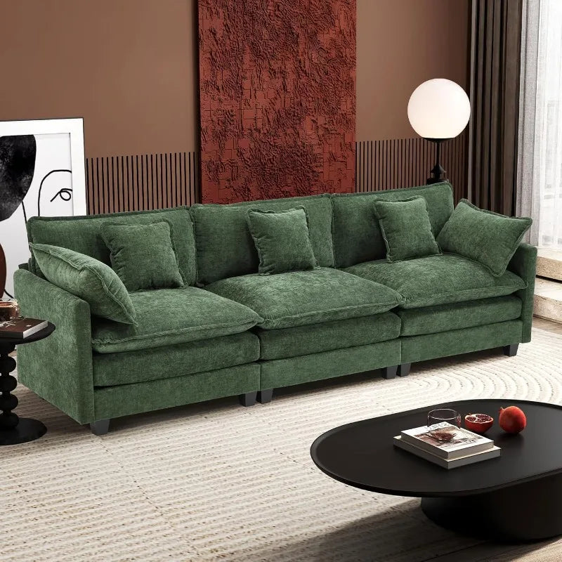 U-Shaped Modern Sofa with 2 Ottoman