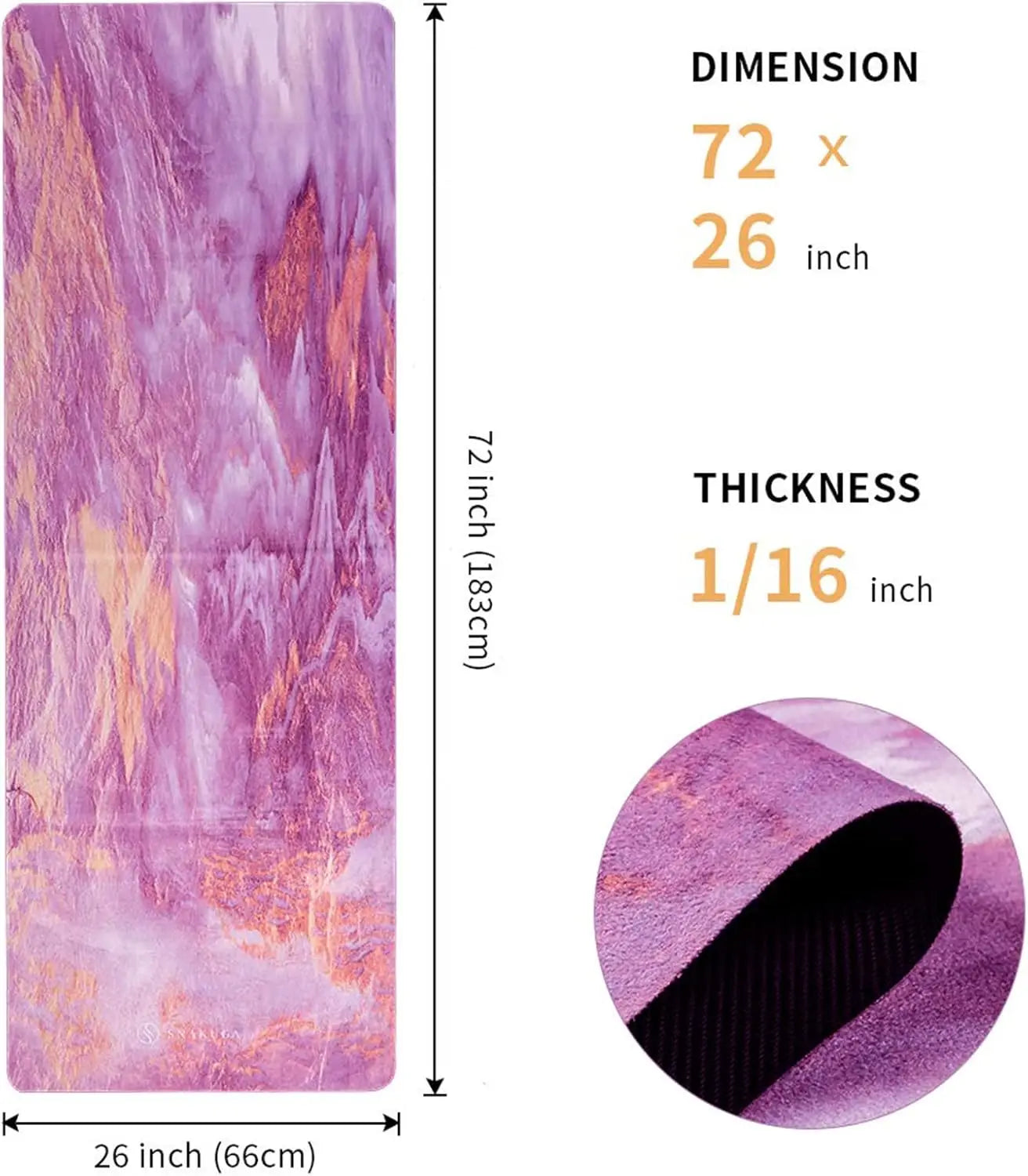 Non-Slip Travel Yoga Mat with Carry-on Bag