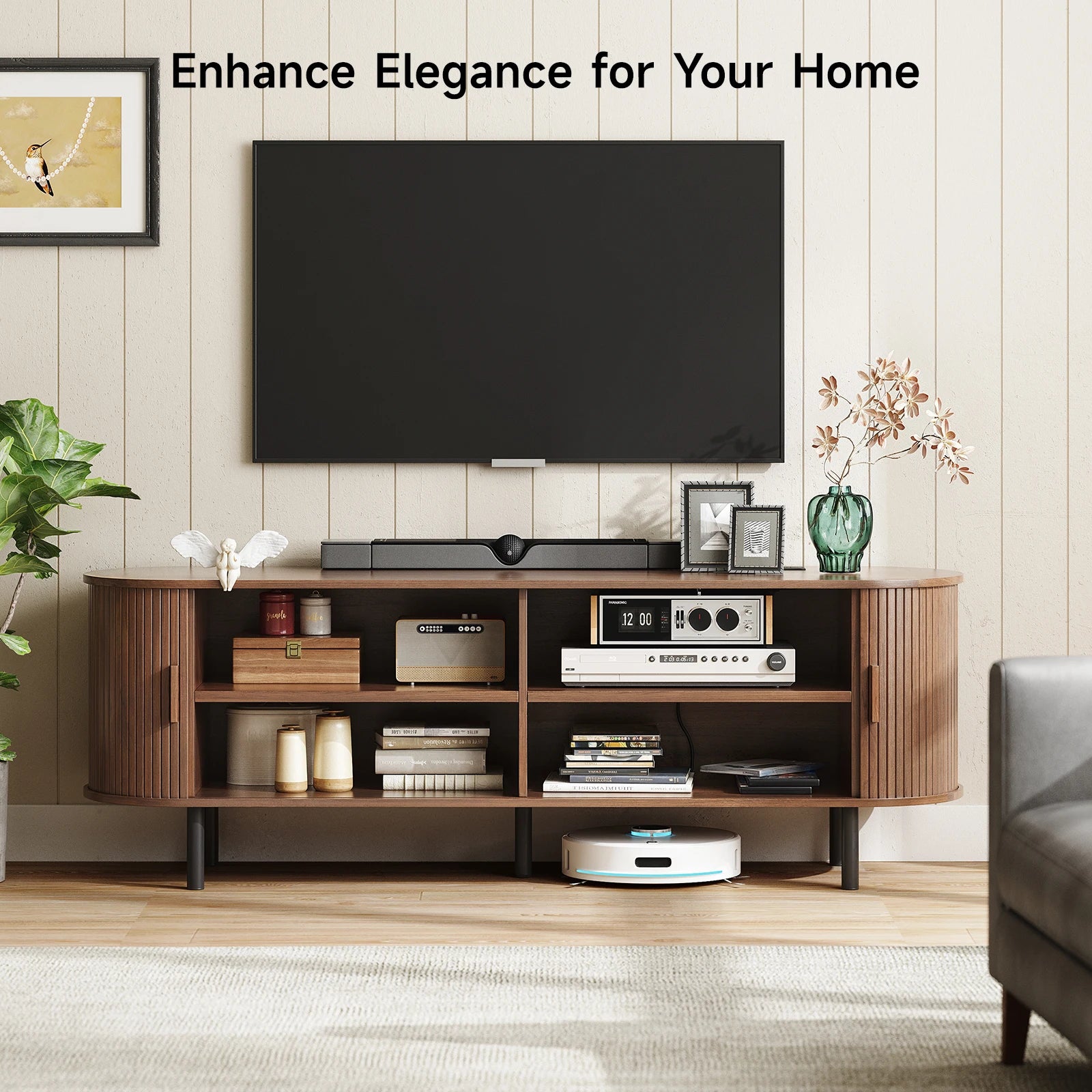 TV Stand with Power Outlet for TVs