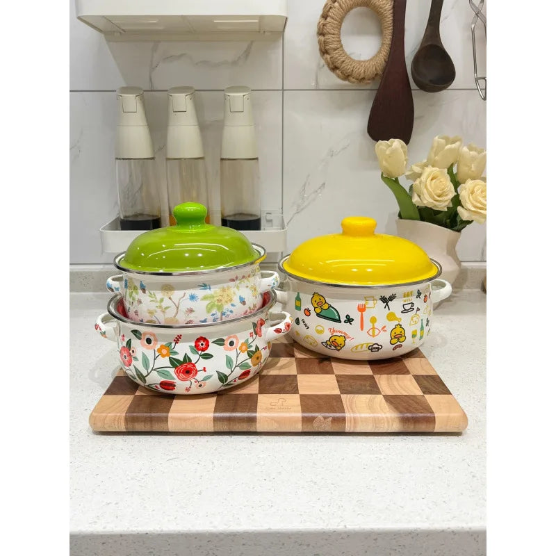 Enamel Household Cookware Soup Pot