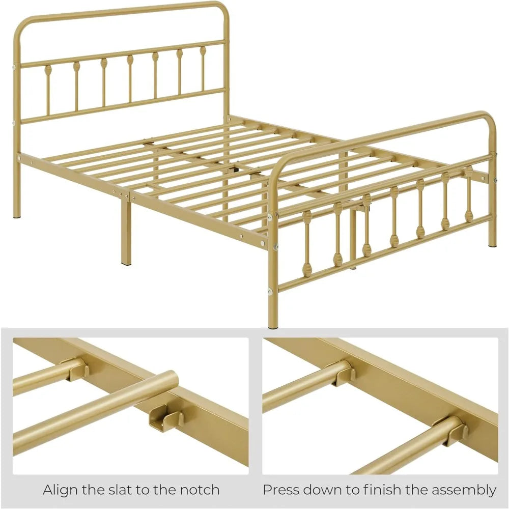 Classic Metal Platform Bed Frame